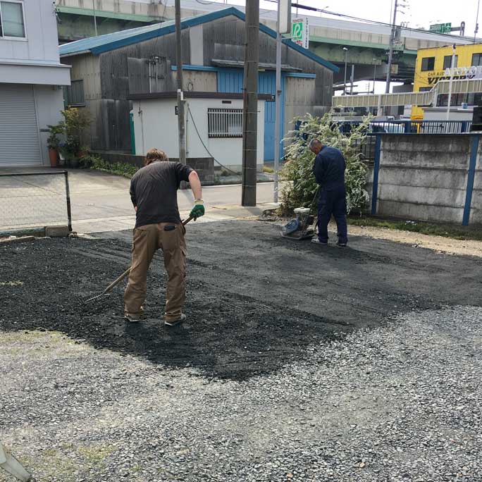 駐車場の工事